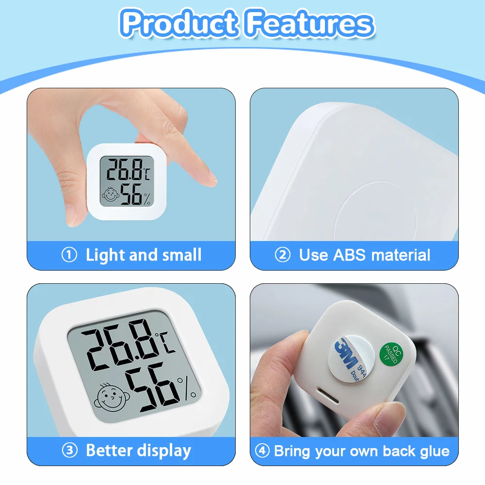 Tanio Mini termometr LCD higrometr cyfrowy czujnik miernika sklep