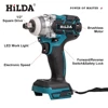 HILDA 18V Rechargeable Electric Impact Wrench 1/2 Socket Wrench for Car Maintenance Impact Cordless High Power without Battery 5