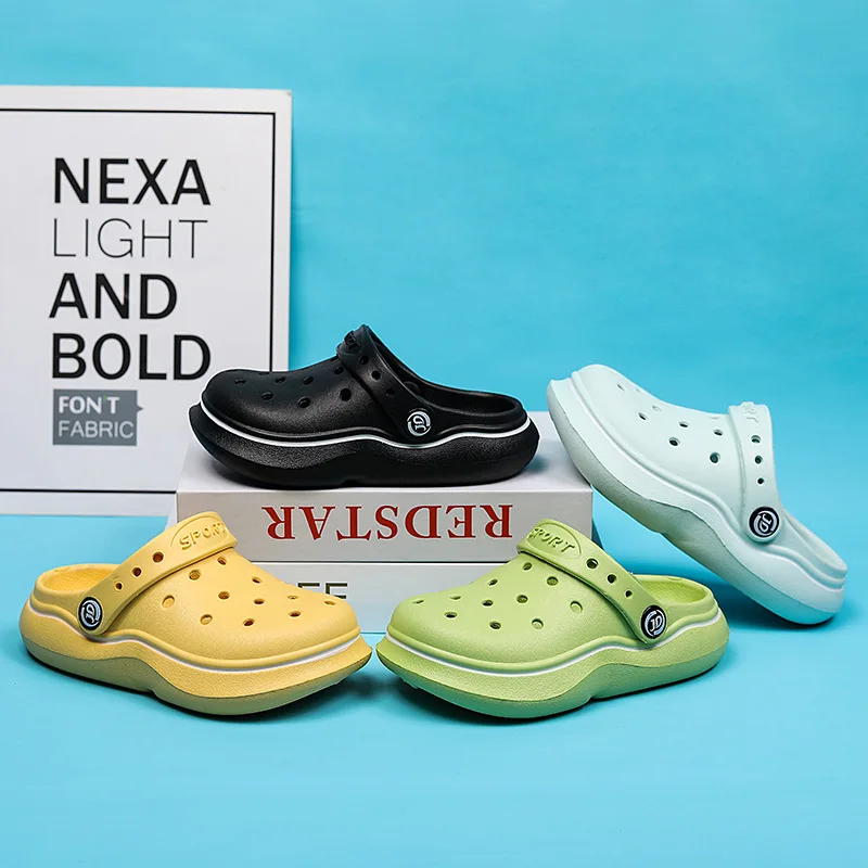 Summer Girls Clogs Children Kawai Sandals New Fashion Design EVA Beach Waterproof Water Shoes Kids Girls Platform Sandals