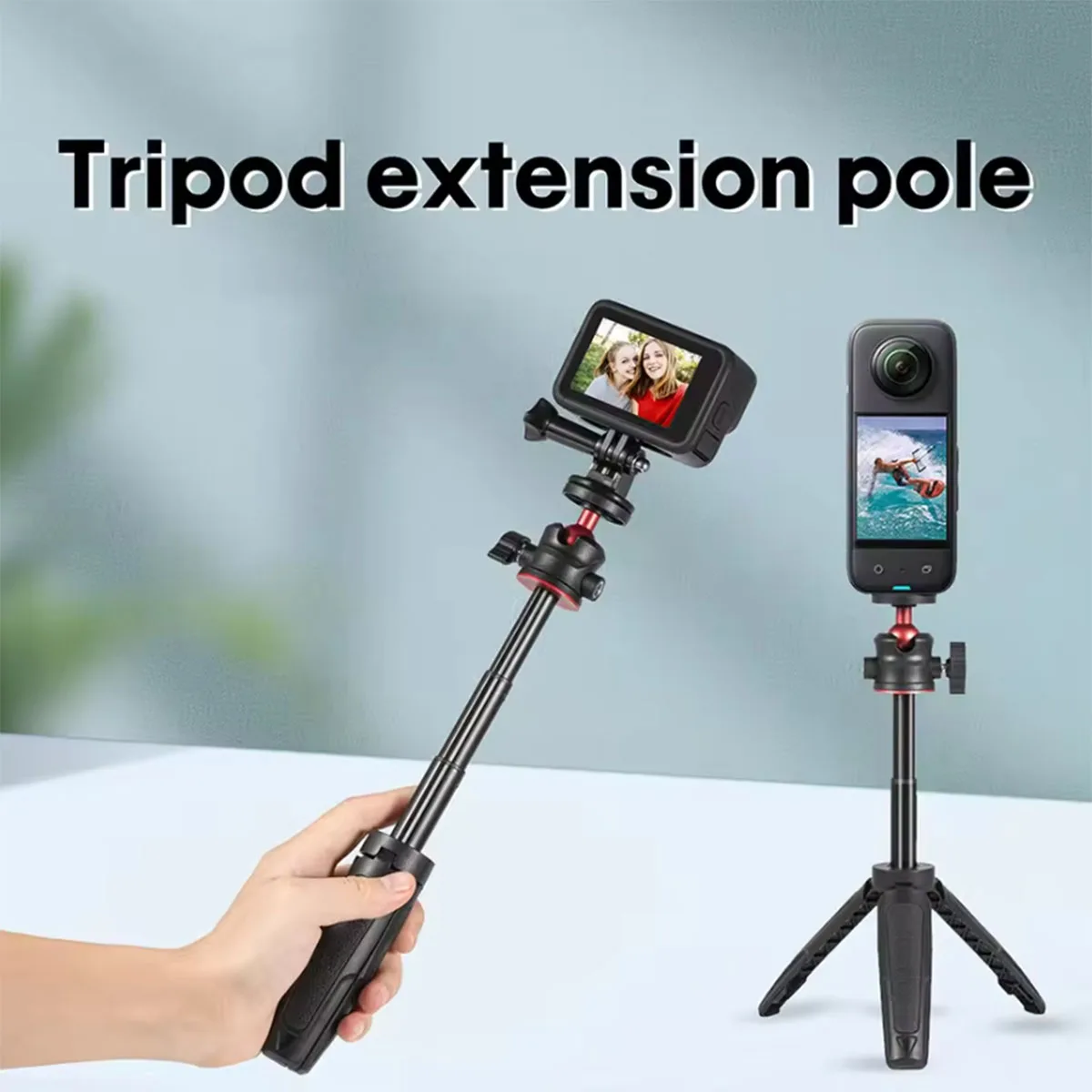 Extension Pole Tripod, Mini Selfie Stick Tripod Stand - Image 3