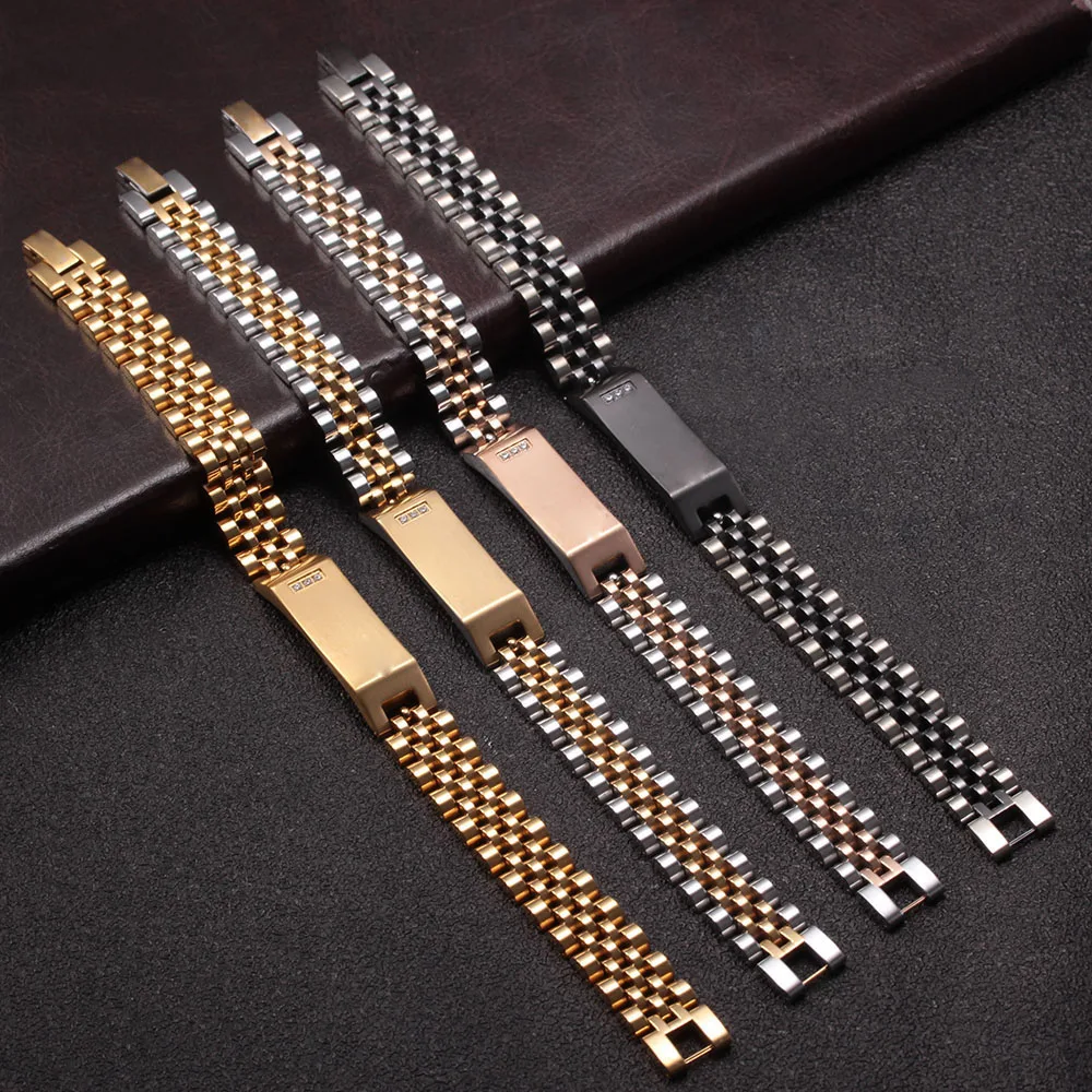 

New Brand Crown Charm Link Bracelets For Men Women Stainless Steel Jewelry Luxury Soft Wedding Party Wristband Bangles Gift