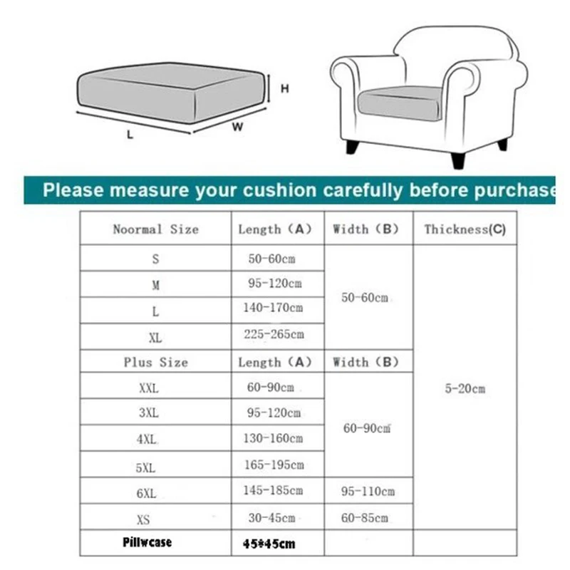 1Pcs Solid Color Sofa Seat Cushion Cover For Pets Kids Elastic Funiture Protector Washable Removable Couch Slipcover 2