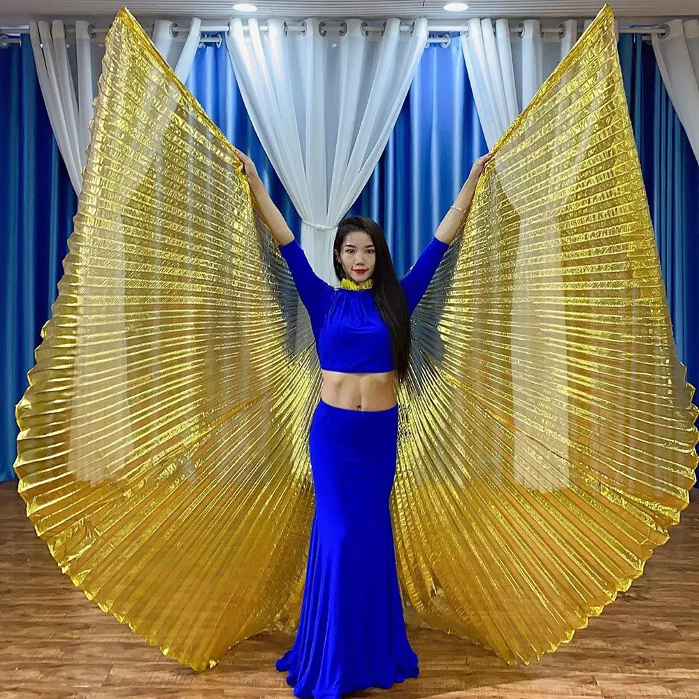 New Gold Isis Wings For Belly Dancing Egyptian Wings Belly Dance Accessories  Carnival Festival Women Clothing Prop