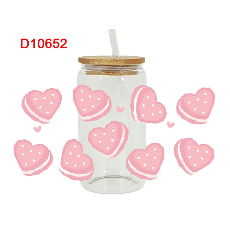 UV DTF Donuts, ice cream Transfer Happy Juice Printed Sticker For The 16oz Libbey Glasses Wraps Bottles D9701