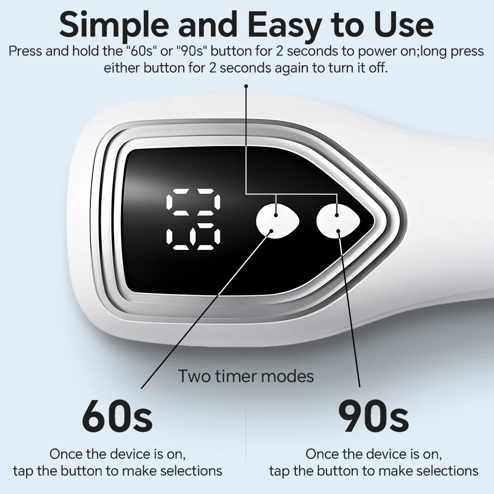 Handheld Nail Light for Gel Nails, Cordless Rechargeable LED Nail Lamp with Timer, Nail Dryer for Fast Curing & DIY Manicure Art