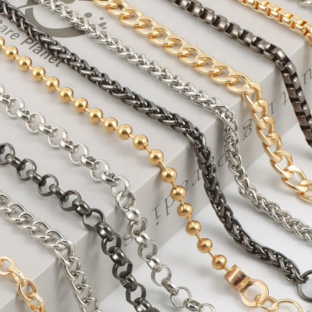 

120cm Bag Chains Fashion Replacement Metal Alloy Purse Chain Belt Handbag Handle Chain