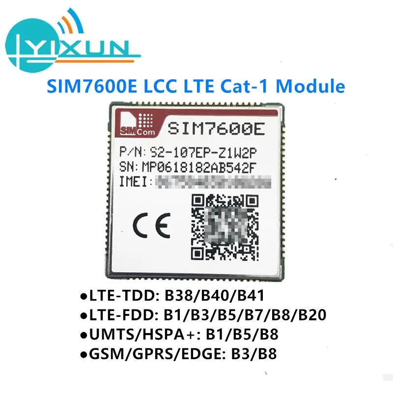 

SIMCOM SIM7600E LCC B38/B40/B41/B1/B3/B5/B7/B8/B20 Cat1 LTE-TDD/LTE-FDD/HSPA + беспроводной модуль LTE
