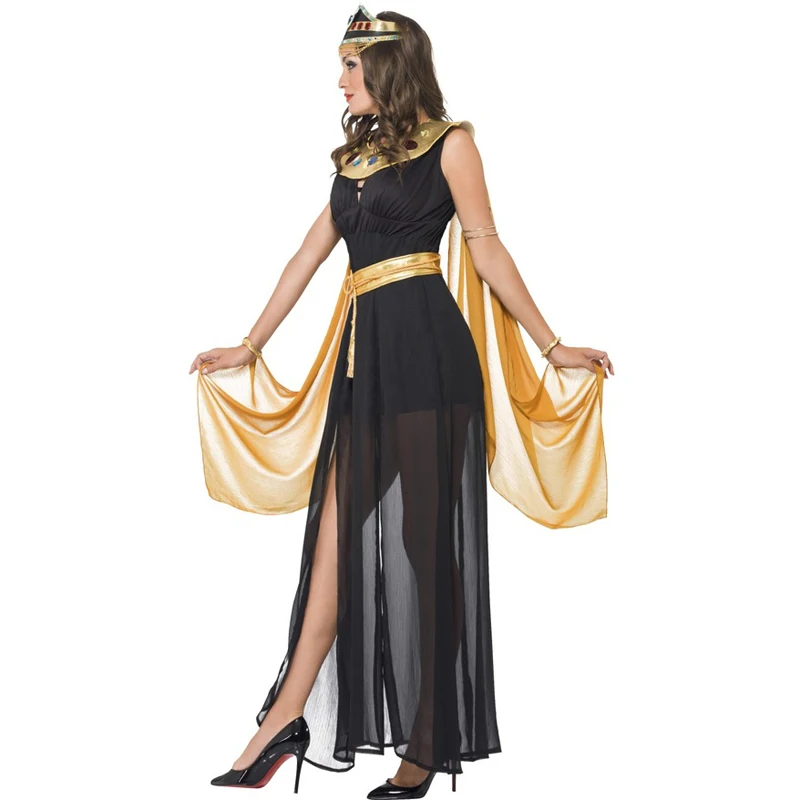 2023 Carnival Party Halloween Egyptian Cleopatra Costume Women Adult Egypt  Queen Cosplay Costumes Sexy Golden Fancy Dress - AliExpress