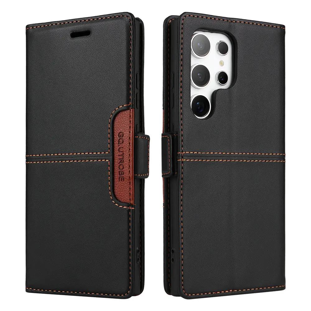 Luxury RFID Leather Wallet Phone Case Cover