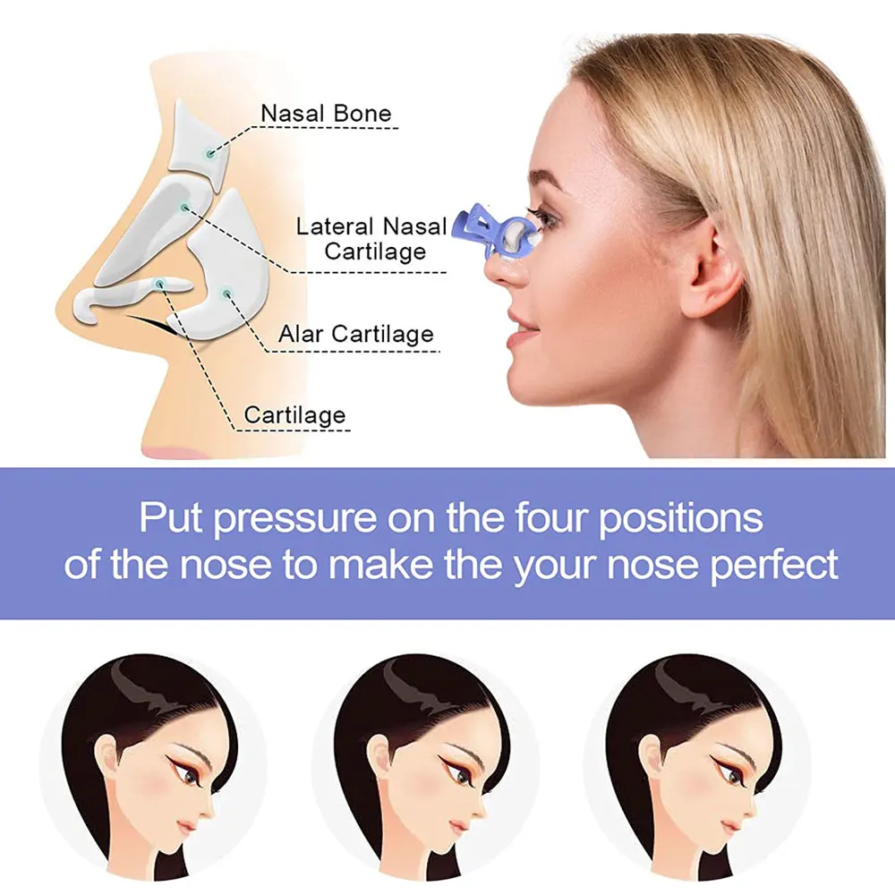 Nose Corrector Shaper Nose Bridge up Slimming Lifting Straightener Clips for Women Men Girls and Ladies Beauty Tools 3