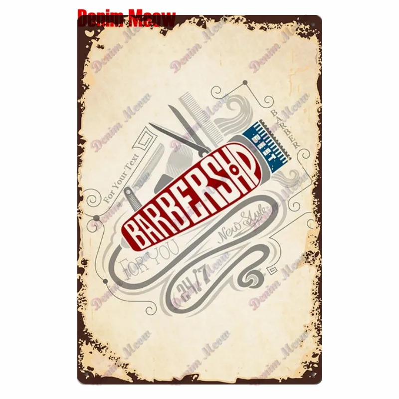 Insegna In Metallo Vintage Per Barbiere: Poster Retrò In Latta 20x30 Cm, Decorazione Da Parete Per Bar, Garage E Negozio, Stile Americano - 5