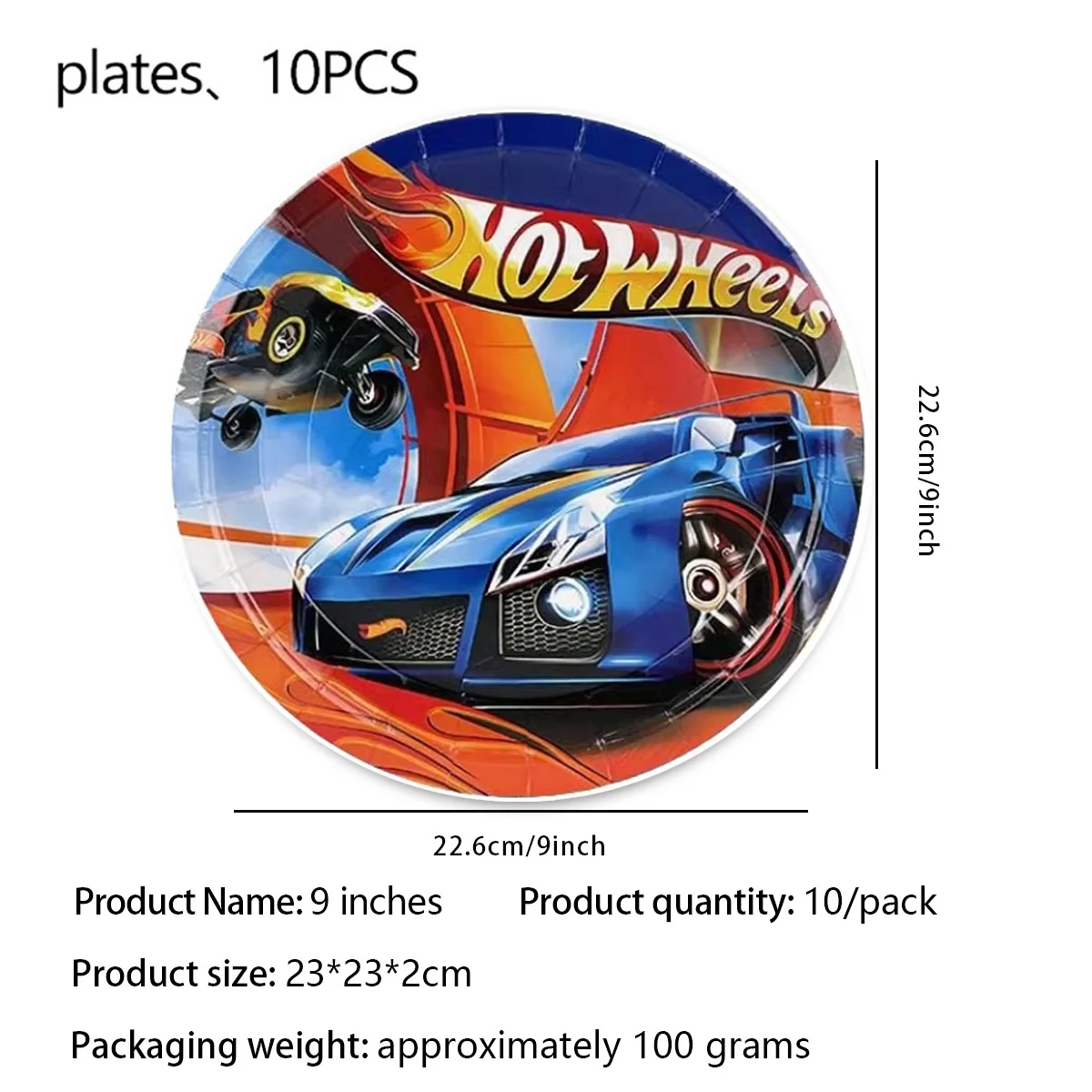 Hot Wheels Birthday Party Set - Racing Car Tableware Decor  Supplies