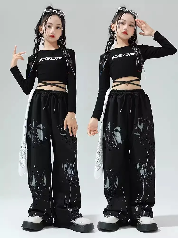 K-PoP Clothes Children's cool hiphop dance outfit Girls' main image 0