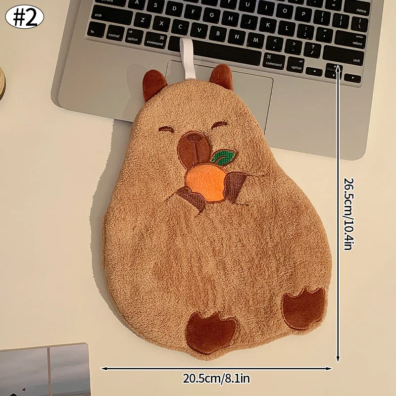 Zemusinet Cartoon Capybaras Handtuch, Polyester, Hängend, Fusselfrei, Starke Wasseraufnahme, Kleines Handtuch Für Badezimmer