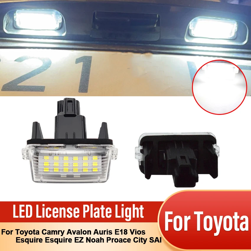 2 Pz Led Targa Lampade Per Toyota Camry Avalon Auris E18 Vios Esquire Esquire Ez Noah Proace City Sai