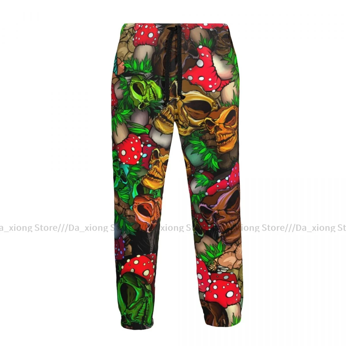 

Man Casual Pants Colorful Skulls And Mushrooms Casual Trousers Sport Jogging Tracksuits Sweatpants Male Pants