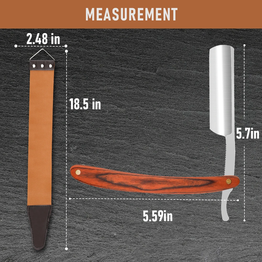 Professional Barbershop Men's Shaver Straight Edge Barber Razor Knives Manual Beard Shaving Care Shavette with Wiping Cloth 5