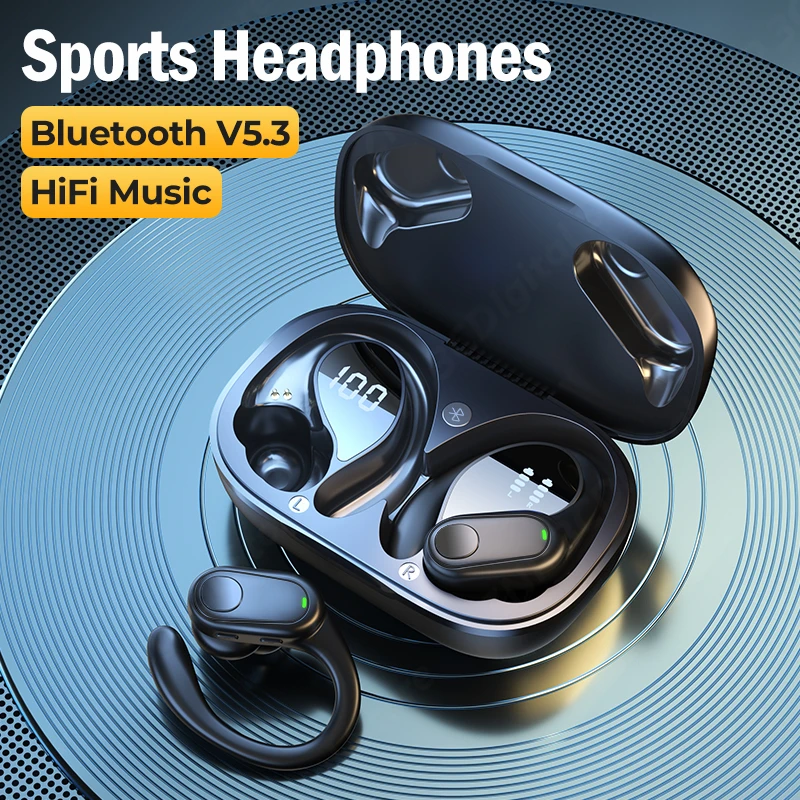 VOULAOWirelessHeadphonesBluetooth53EarphonesEarHookHiFiStereo