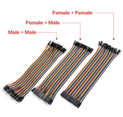 Versatile Dupont Jumper Wire Set - 10CM Multi-Connector Configuration for DIY Electronics Projects (10CM-120pcs-1set)