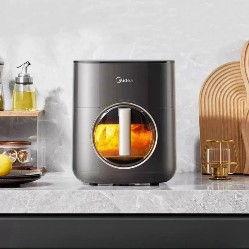Midea 220V Air Fryer Home 5.5L Visible Multifunctional Smart Automatic Fryer French Fry Machine Oil-Free Electric Fryer 2