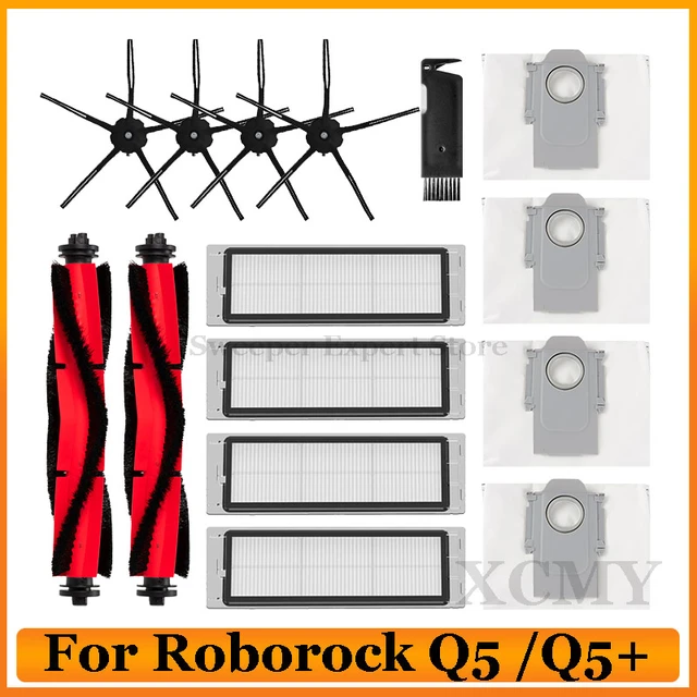 Pièces de rechange pour aspirateur Roborock Q7 Max +, sac à poussière,  brosse latérale et principale, filtre Hepa, vadrouille, accessoires -  AliExpress