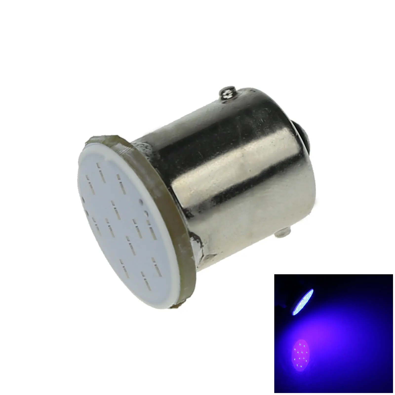 

1x Blue RV 1156 Corner Blub Interior Lamp 1 Emitters COB LED 1159 67 BA15S D070-B