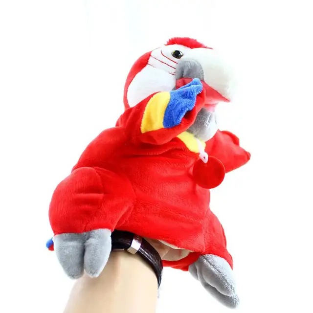 Doll Soft Plush Simulation Bird Parrot Sleeve Hand Puppet Stuffed Toy Kids Gift 2