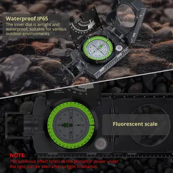 Anbte Compass Hiking,Waterproof Metal Compass with Clinometer,Lightweight,for Camping,Hunting,Hiking Navigation. 4