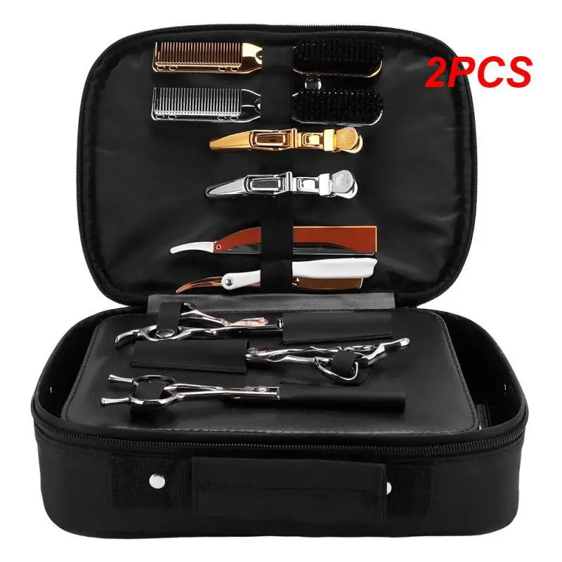 

2PCS Electric Clippers Bag Durable Reusable Large Capacity Comfortable And Soft Easy To Carry Hairdressing Supplies