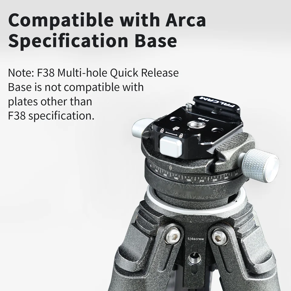 Plaque De Base à Dégagement Rapide F38 Pour Appareil Photo - Compatible Avec Les Rotules Et Supports Standard