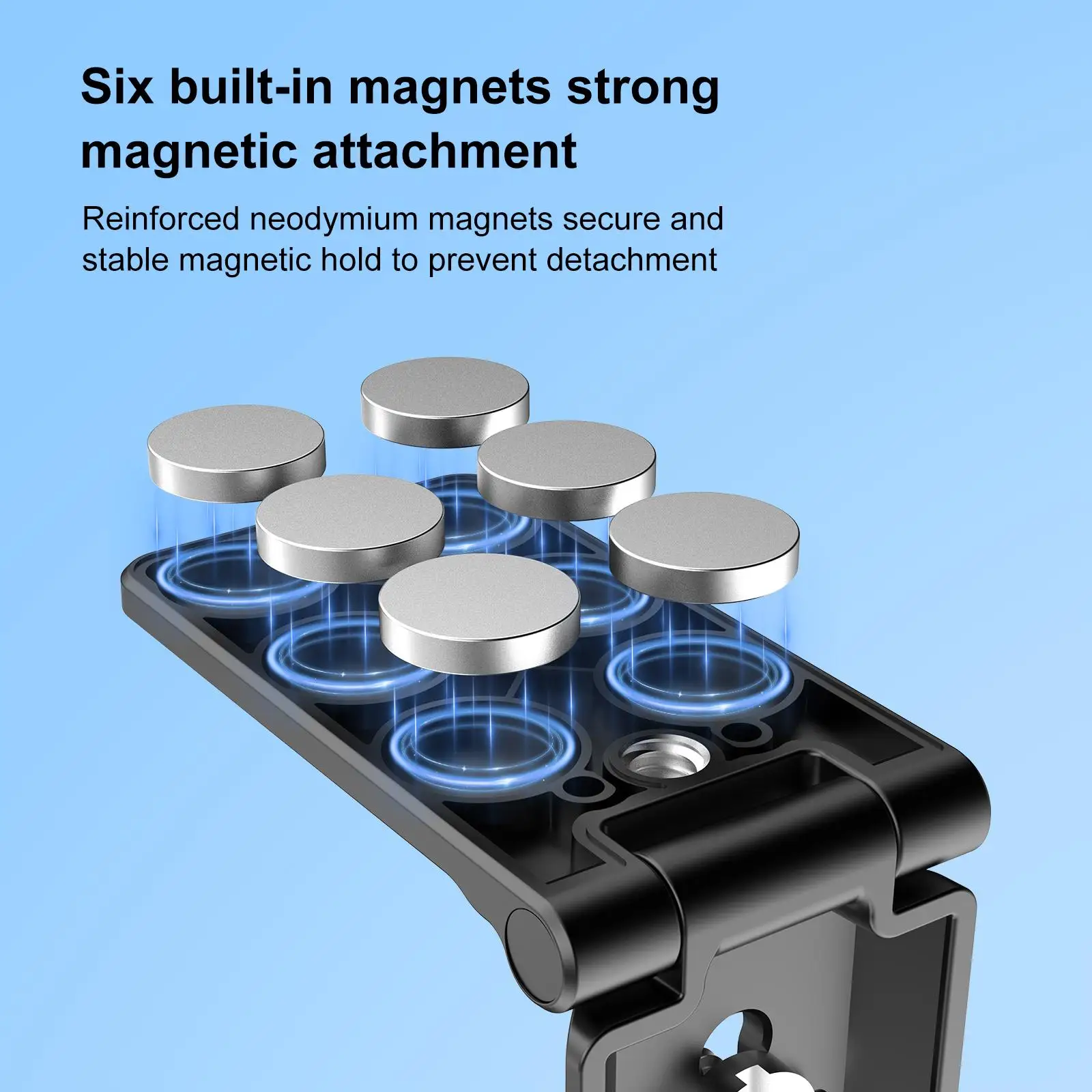 PULUZ Folding Magnetic Mount Base L Bracket For Insta360 X4 / X5 / DJI Pocket 3