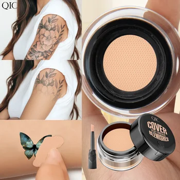 Waterproof Full Coverage Concealer for Tattoos, Scars - Natural Finish Foundation for All Skin Tones & Types