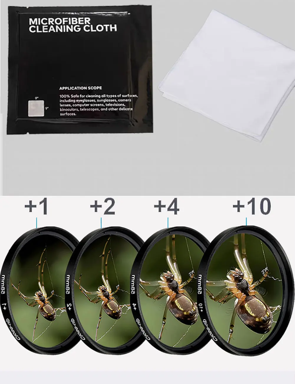 Nahaufnahmefilter-Set, 4-teilig (+1, + 2, + 4, + 10) Makrofilter – 37 40,5 43 46 49 52 55 58 62 67 72 77 82 mm Nahaufnahme-Objektivfilter-Set – Detail 2