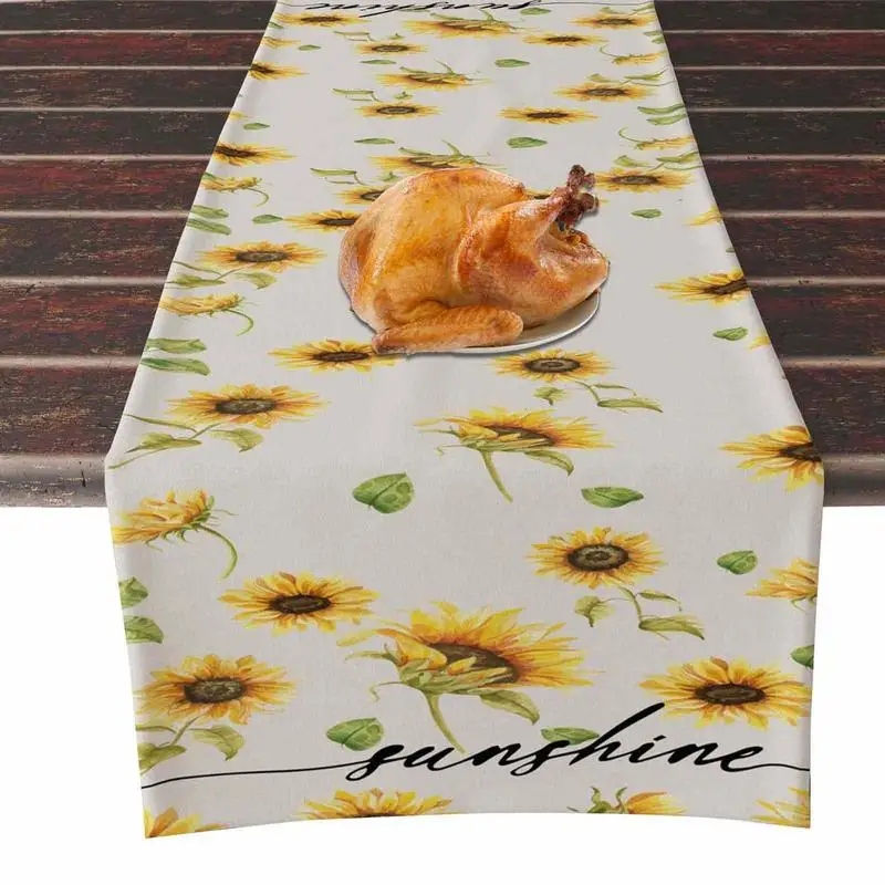 

Дорожка для стола Sunshine 13x72, Весенняя скатерть с цветами, прочная Женская декоративная Защитная скатерть для летнего праздника в помещении