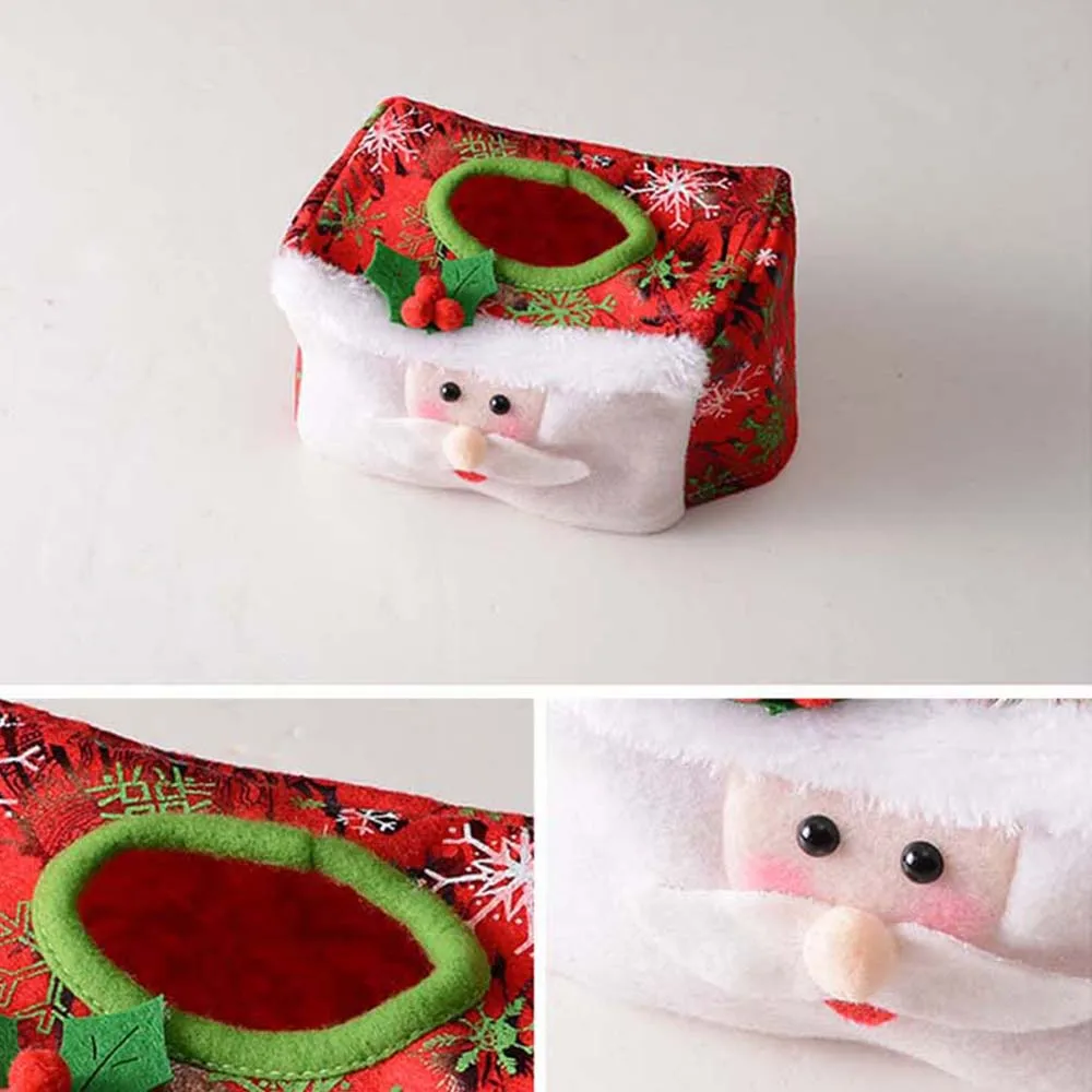 ChristmasToiletPaperHolderCaseBoxesSantaClausTissueCoverBags