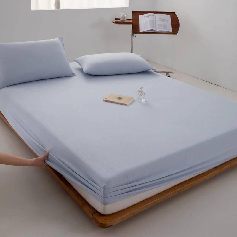 Luxurious Soft Cotton Fitted Bed Sheet with Elastic Band - Premium Mattress Cover