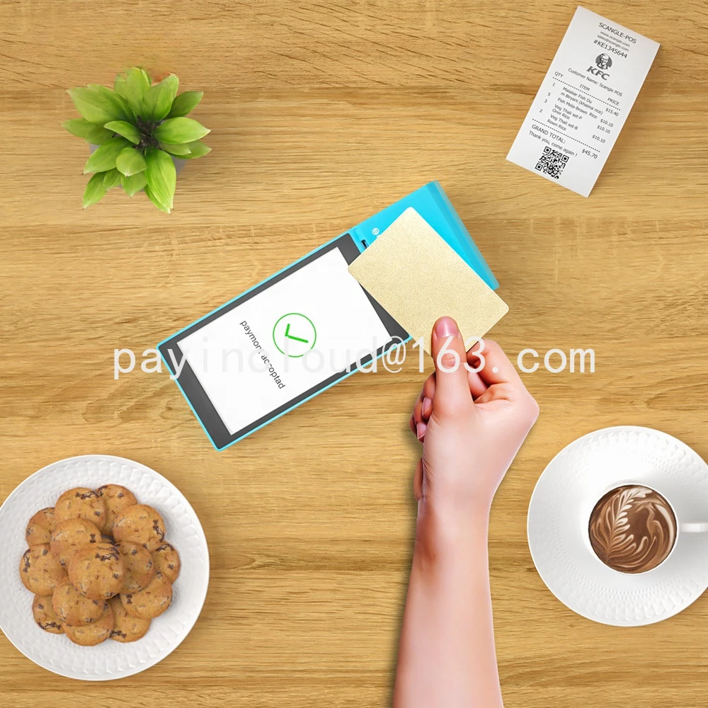 Terminale Pos Pdas Android Bt Wifi Da 5.5 Pollici Palmare Con Lettore Nfc Stampante Da 58Mm Scanner Sistema Pos Sp01 Con Nfc Per Sumup