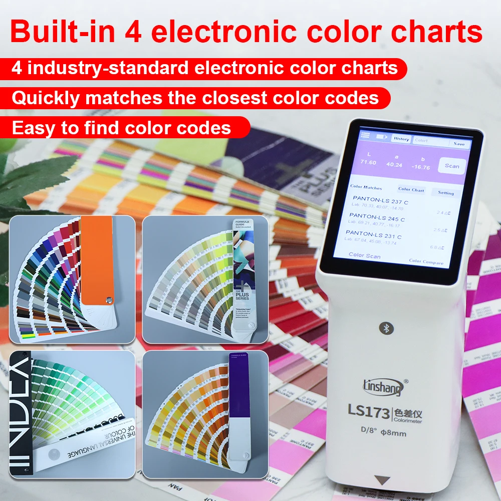 Digital Colorimeter Portable Colormeter LS173 D/8&deg; Professional Linshang Color Measuring Device for Car Paint portable colorimeter