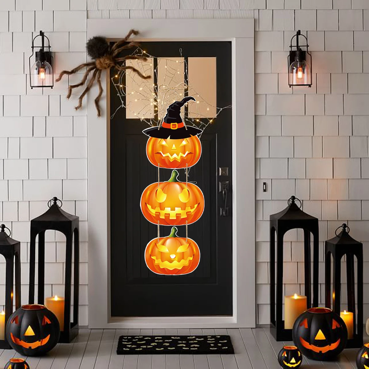 Halloween Decorations Halloween Pumpkin Skeleton Bat Door Hanging Pendant Home Horror Pendant Party Decor Supplies