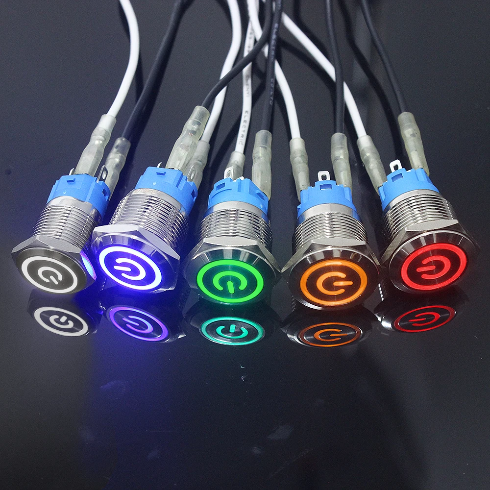 reset momentaneo pressione botao 12v 220v 3v 19mm 16mm 40 pcs lot 05