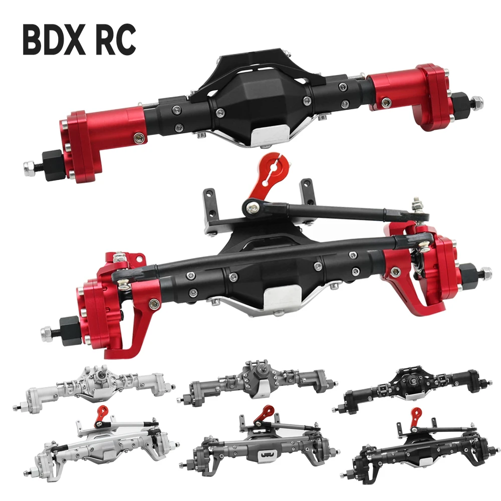 RC Crawler Achsen Set Für Axial SCX10 II - Vorne & Hinten In Rot