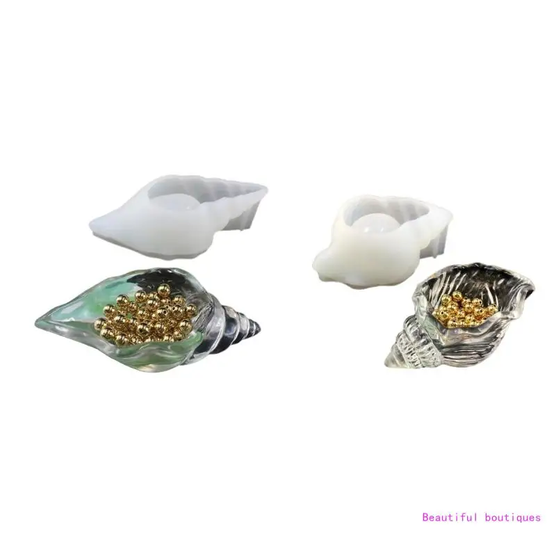 Resin Tray Mold for Jewelry Holder Conch Soap Dish Mold Resin Craft Art Supplies DropShip