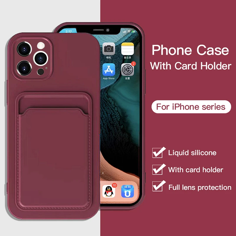 iphone 12 pro max silicone case ASM Square Liquid Silicone Case for iPhone 13 12 11 Pro Max Mini XS XR X 8 7 Plus orSE 2020 Soft Thin Case with Card Sleeve iphone 12 pro max leather case