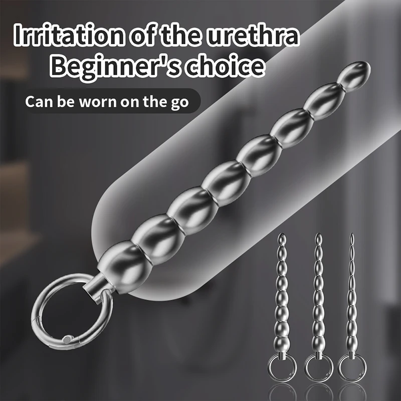 Metal Horse Eye Stick Penis Plug Urethra Beads Urethral Stimulator Sounding Urethral Masturbation Climax Sex Toys for Men urethral dilator silicone urethral dilator