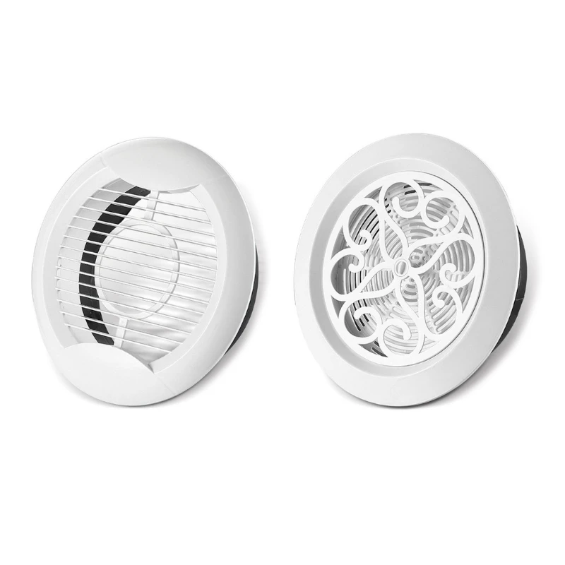 Round Air Vent Plastic Louver Grille Decorative Cover Adjustable