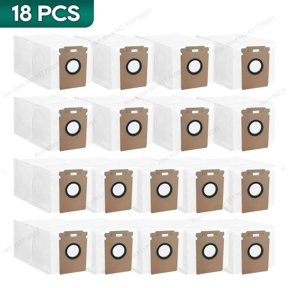 10 Sacchetti Raccolta Polvere Pwshymi Per Aspirapolvere Roborock H7 E H6. Ricambi Originali Compatibili, Alta Efficienza.