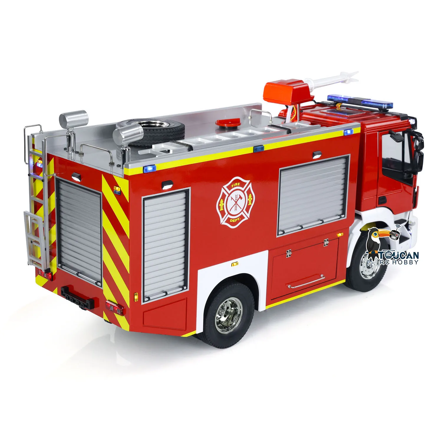 1/14 RTR RC 소방차 4x2 구조 소방차량 2단 변속기 라이트 사운드 도색 완료 무선 조종 자동차 THZH2025