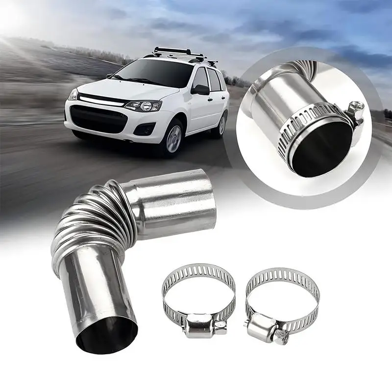 

1pcs 24mm Exhaust Elbow Connector Air Parking Heater Band Clamp Stainless Steel Universal Heater Exhaust Pipe Connector pipe