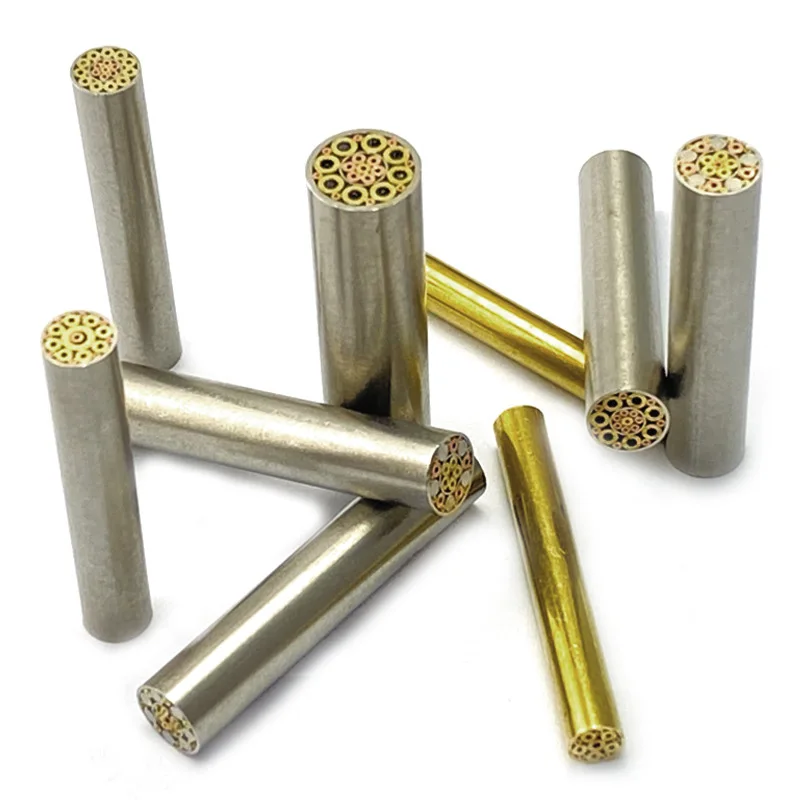 5/6/8mm Mosaic Pin Rivets for Knife Handle Patch Screw Brass Mosaics Rivets Nail Steel Tube Slingshot Patch Rivet Length 30mm