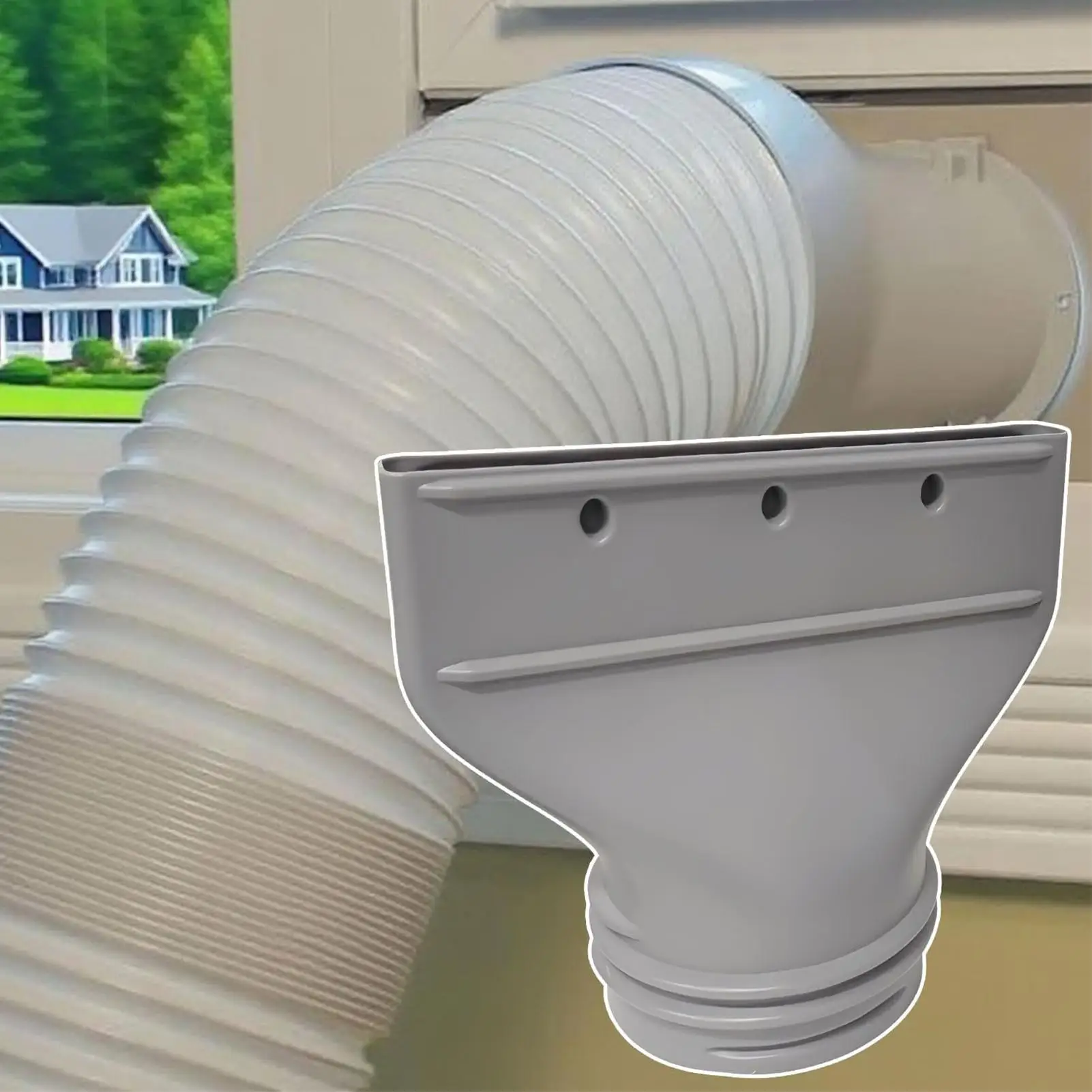 Portable Ac Exhaust Hose Coupler Portable Ac Exhaust Hose Connector Fit 5.1in 5.9in Diameter Vent Tube Coupler for Garage Indoor